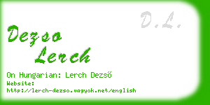 dezso lerch business card